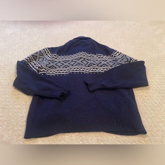J. Crew 100% Lambswool Blue Cardigan Sweater Size XL. 6 - Picture 2 of 8